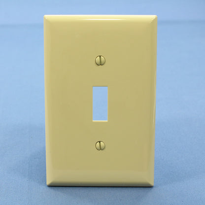 Cooper PJ1V Ivory 1-Gang Toggle Unbreakable Nylon Mid-Size Wallplate Cover 3pcs