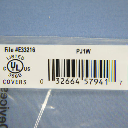 Cooper PJ1W White 1-Gang Toggle Switch Unbreakable Mid-Size Wallplate Cover