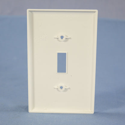 Cooper PJ1W White 1-Gang Toggle Switch Unbreakable Mid-Size Wallplate Cover