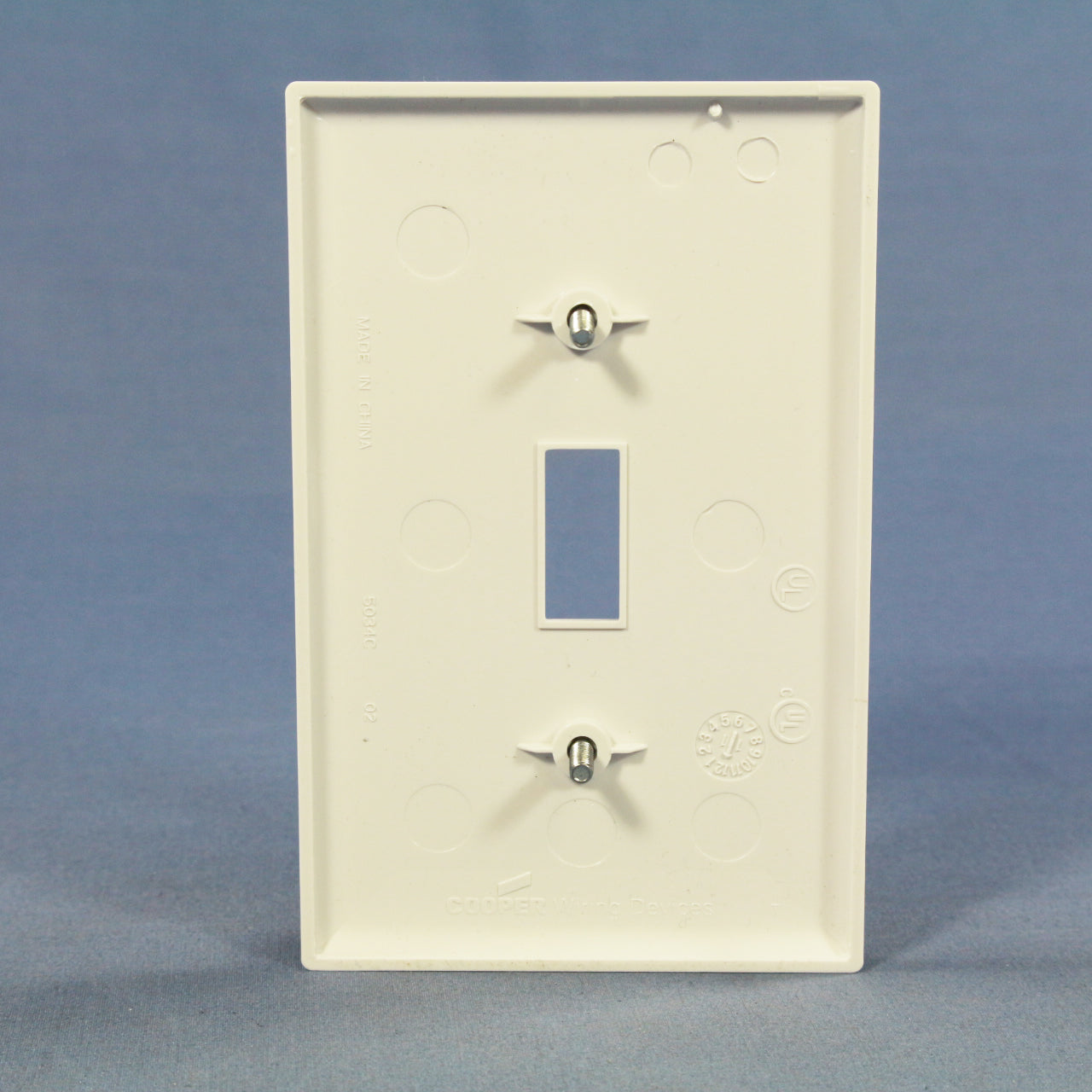 Cooper PJ1W White 1-Gang Toggle Unbreakable Nylon Mid-Size Wallplate Cover 3pcs