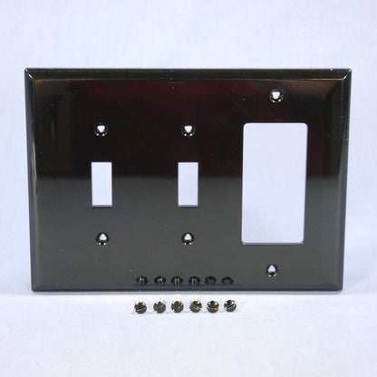 Cooper Wiring Devices PJ226BK Light Almond Black Mid-size 3G