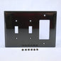 Cooper Wiring Devices PJ226BK Light Almond Black Mid-size 3G