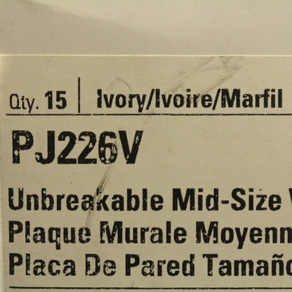 Cooper PJ226V Ivory Mid-Size 3-Gang Decorator GFCI Toggle Cover Plates 15-Pack