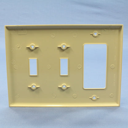 Cooper PJ226V Ivory Mid-Size 3-Gang Decorator GFCI Toggle Cover Plates 15-Pack