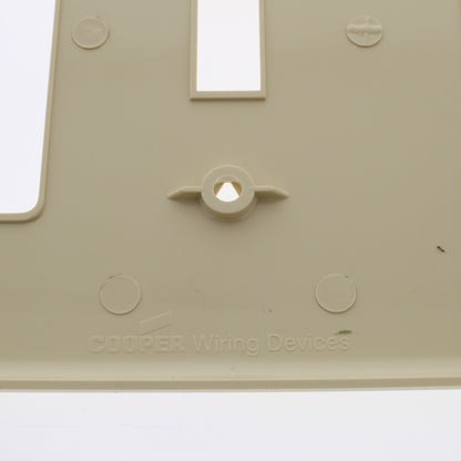 Cooper PJ226V Ivory 3-Gang Toggle Decorator Unbreakable Mid-Size Wallplate Cover