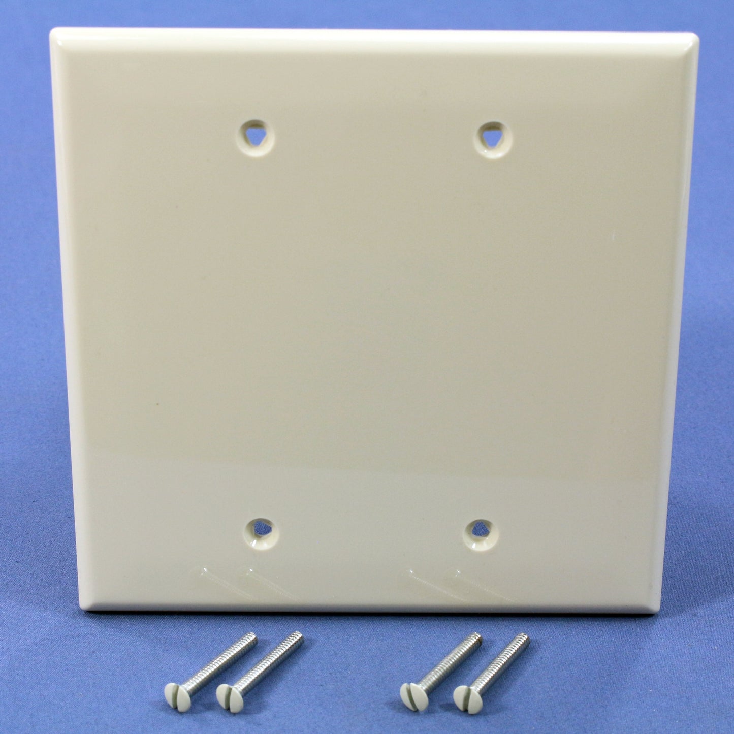 Cooper PJ23LA Lt Almond 2-Gang Blank Unbreakable Mid-Size Covers Box Mount 20pcs