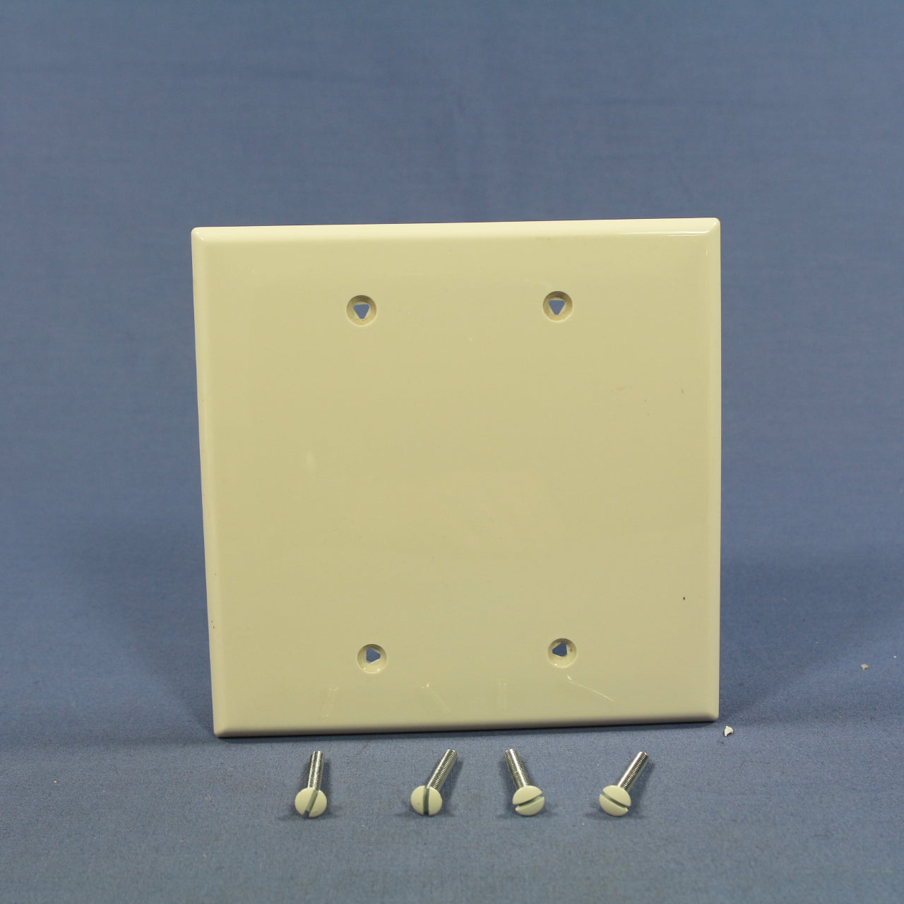 Cooper PJ23LA Light Almond 2-Gang Blank Unbreakable Mid-Size Wallplate Box Mount