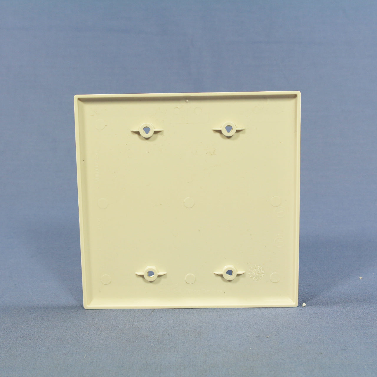 Cooper PJ23LA Light Almond 2-Gang Blank Unbreakable Mid-Size Wallplate Box Mount