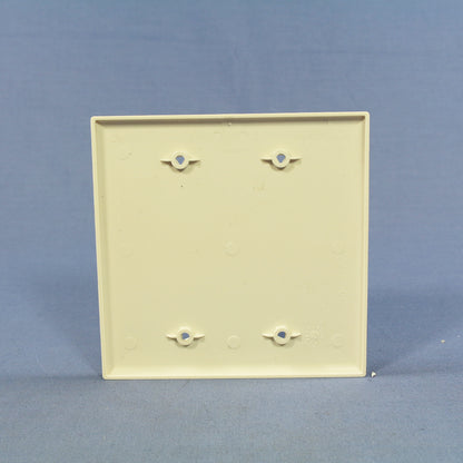 Cooper PJ23LA Light Almond 2-Gang Blank Unbreakable Mid-Size Wallplate Box Mount