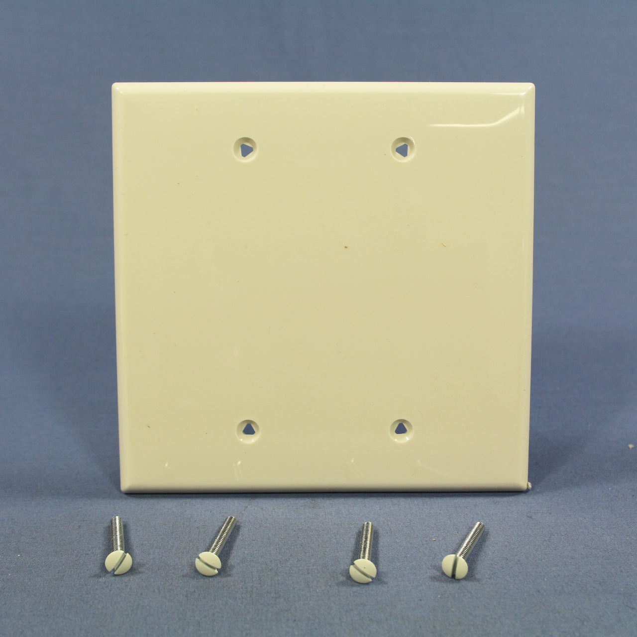 Cooper PJ23LA Light Almond Mid-Size 2-Gang Blank Nylon Wallplate Covers 2-Pack