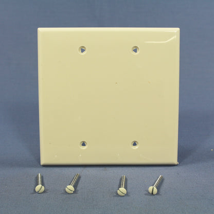 Cooper PJ23LA Light Almond Mid-Size 2-Gang Blank Nylon Wallplate Covers 2-Pack
