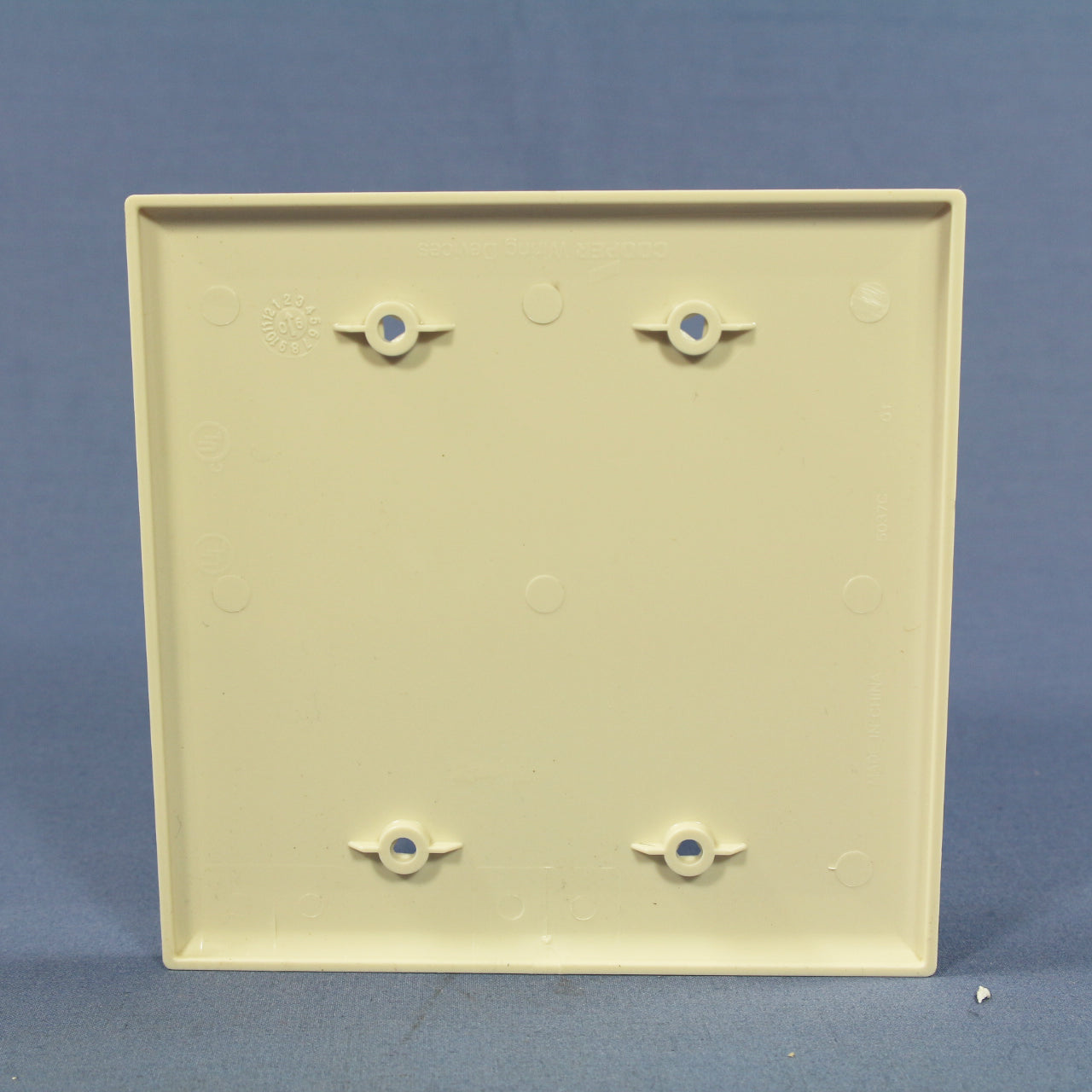 Cooper PJ23LA Light Almond Mid-Size 2-Gang Blank Nylon Wallplate Covers 2-Pack