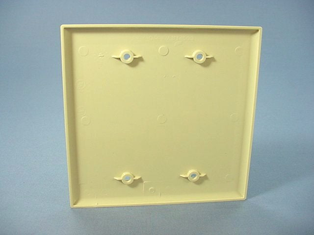 Cooper PJ23V Ivory 2-Gang Unbreakable Mid-size Blank Nylon Wallplate Cover