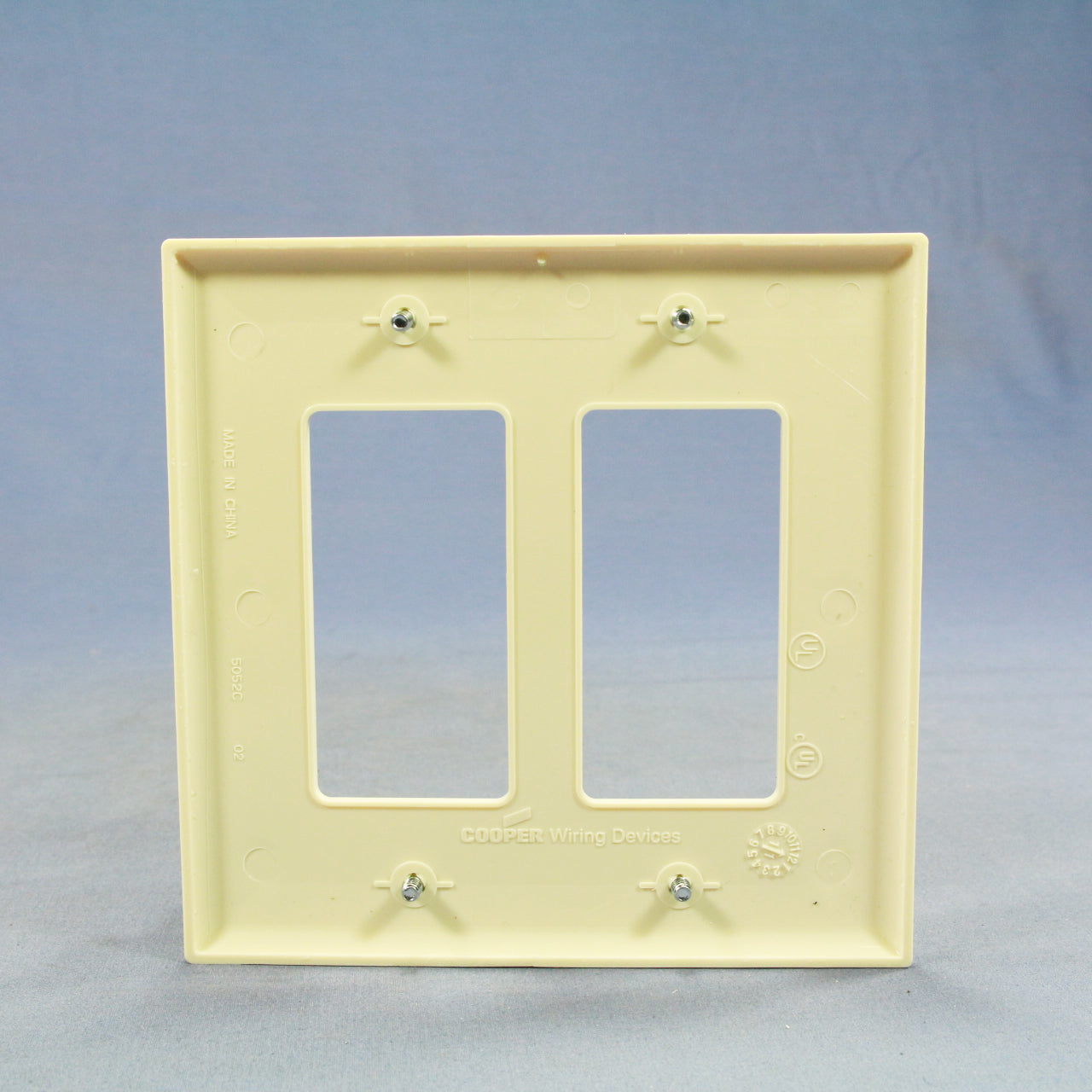 Cooper PJ262A Almond 2-Gang Decorator GFCI Nylon Mid-Size Wallplate Cover 20pcs