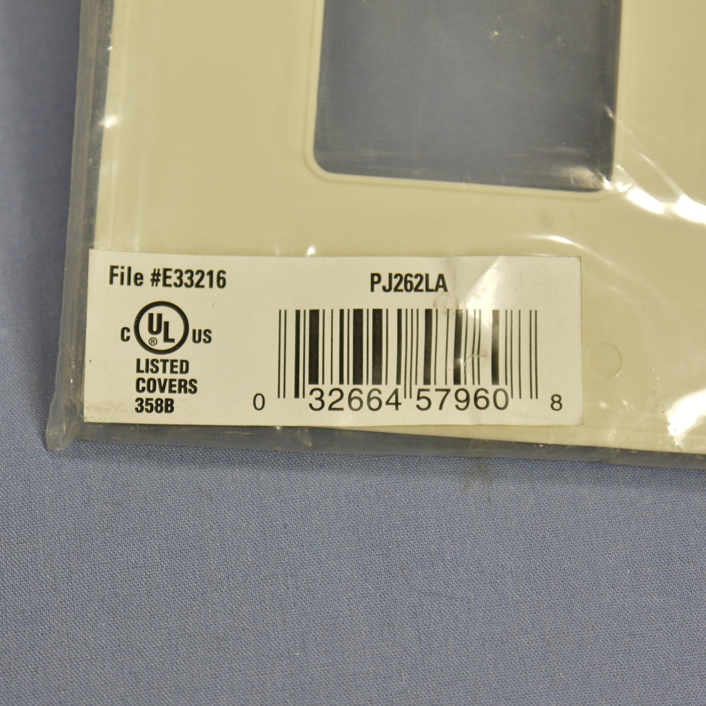 Cooper PJ262LA Lt Almond Decorator Unbreakable GFCI GFI Mid-Size Wallplate Cover
