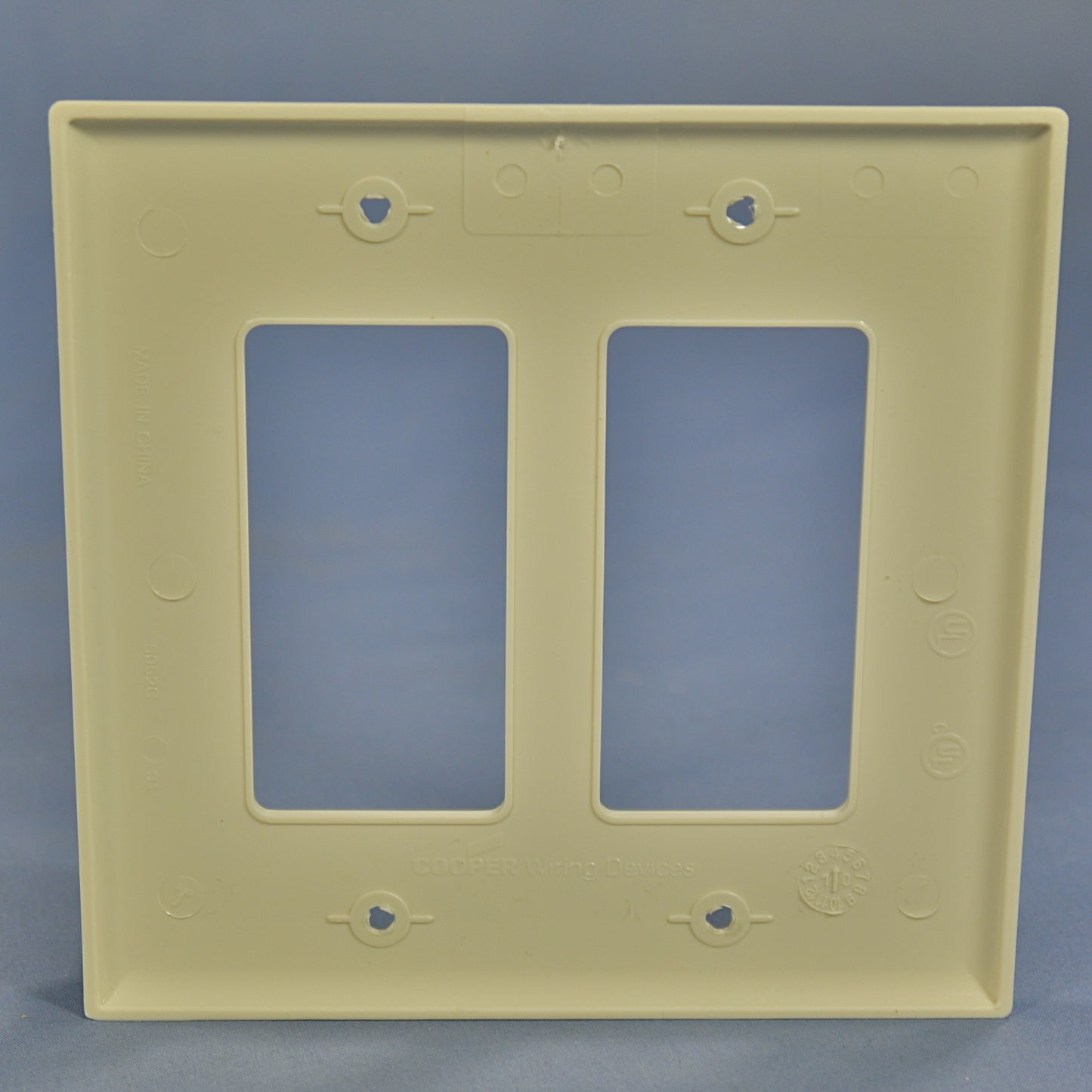 Cooper PJ262LA Lt Almond Decorator Unbreakable GFCI GFI Mid-Size Wallplate Cover