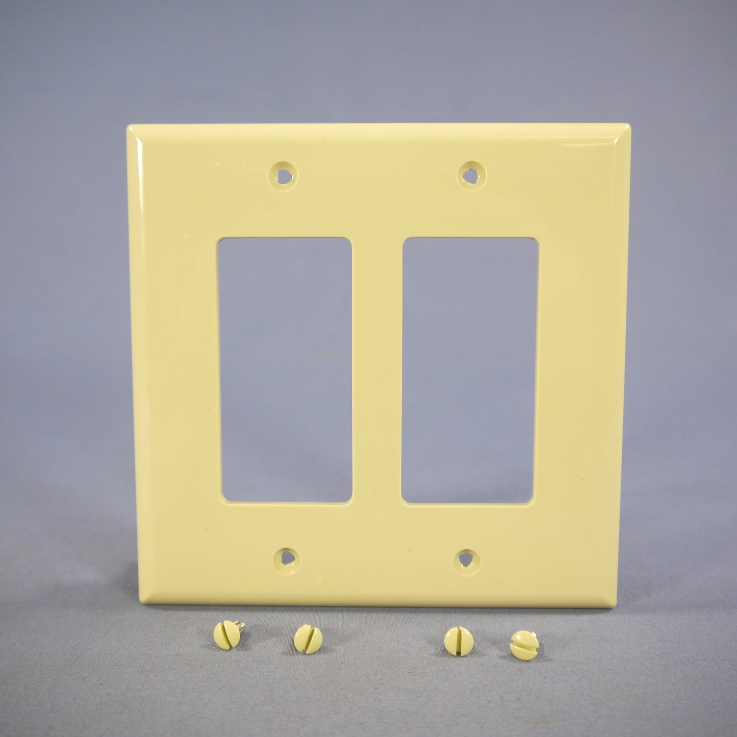 Cooper PJ262V Ivory 2-Gang Decorator GFCI Unbreakable Mid-Size Wallplate Cover