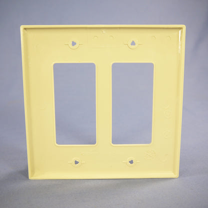 Cooper PJ262V Ivory 2-Gang Decorator GFCI Nylon Mid-Size Wallplate Cover 2-pack