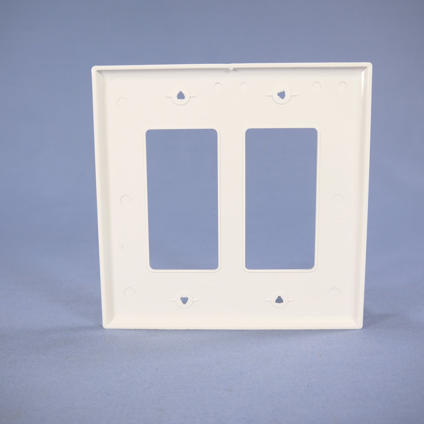 Cooper PJ262W White 2-Gang Decorator GFCI Nylon Mid-Size Wallplate Cover 2-pack