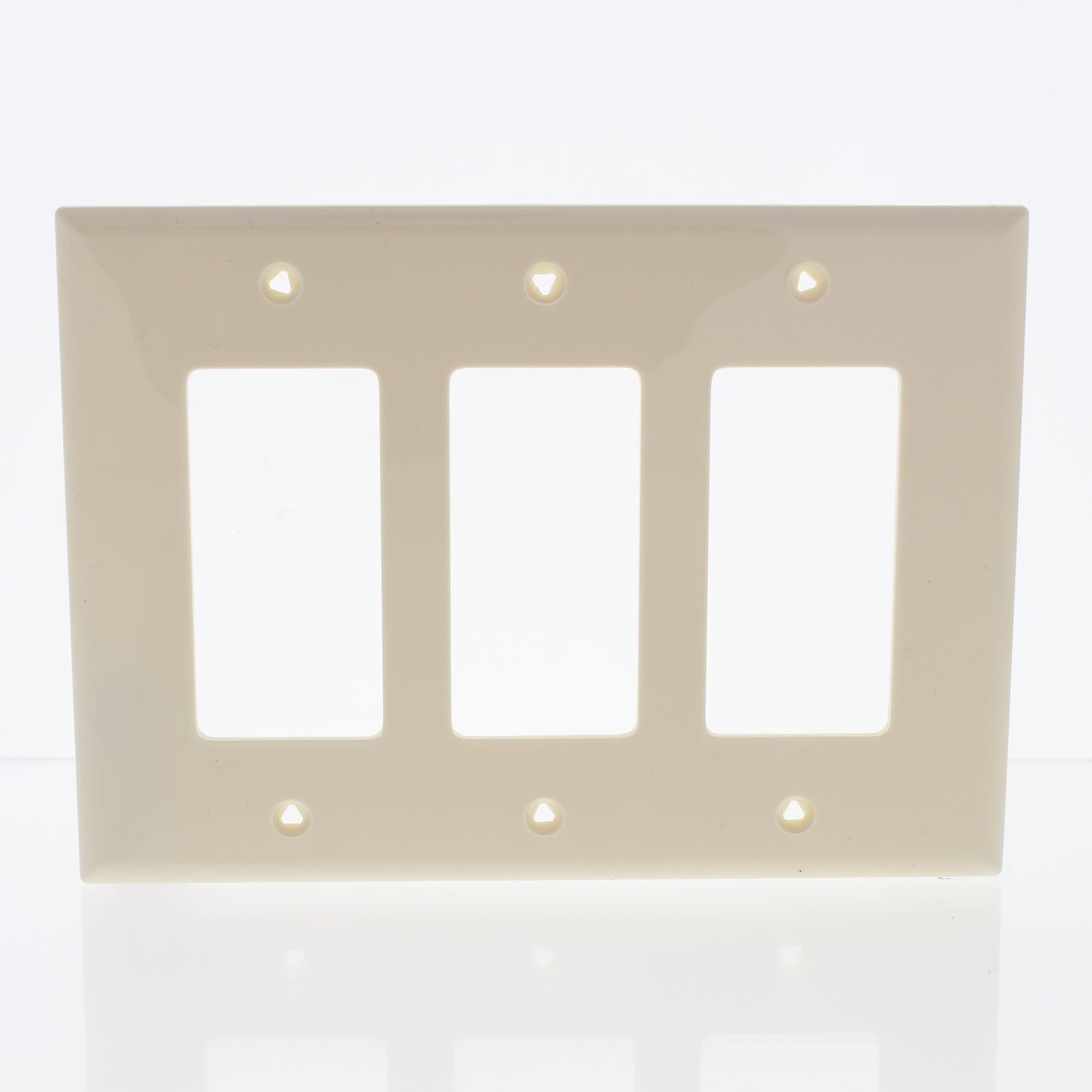 Cooper PJ263A Almond 3-Gang Decorator GFCI Nylon Mid-Size Wallplate Cover 10pcs