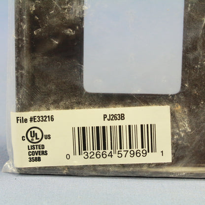 Cooper PJ263B Brown 3-Gang Decorator GFCI Unbreakable Mid-Size Wallplate Cover