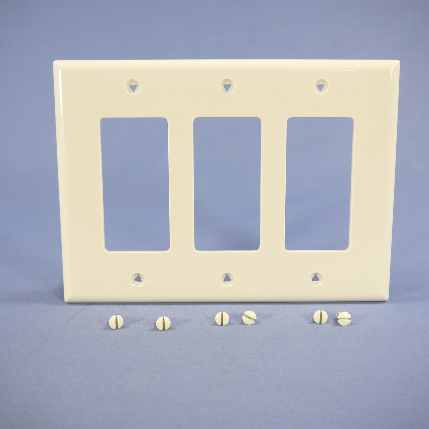 Cooper PJ263LA Light Almond 3-Gang Decorator GFCI Nylon Mid-Size Wallplate Cover