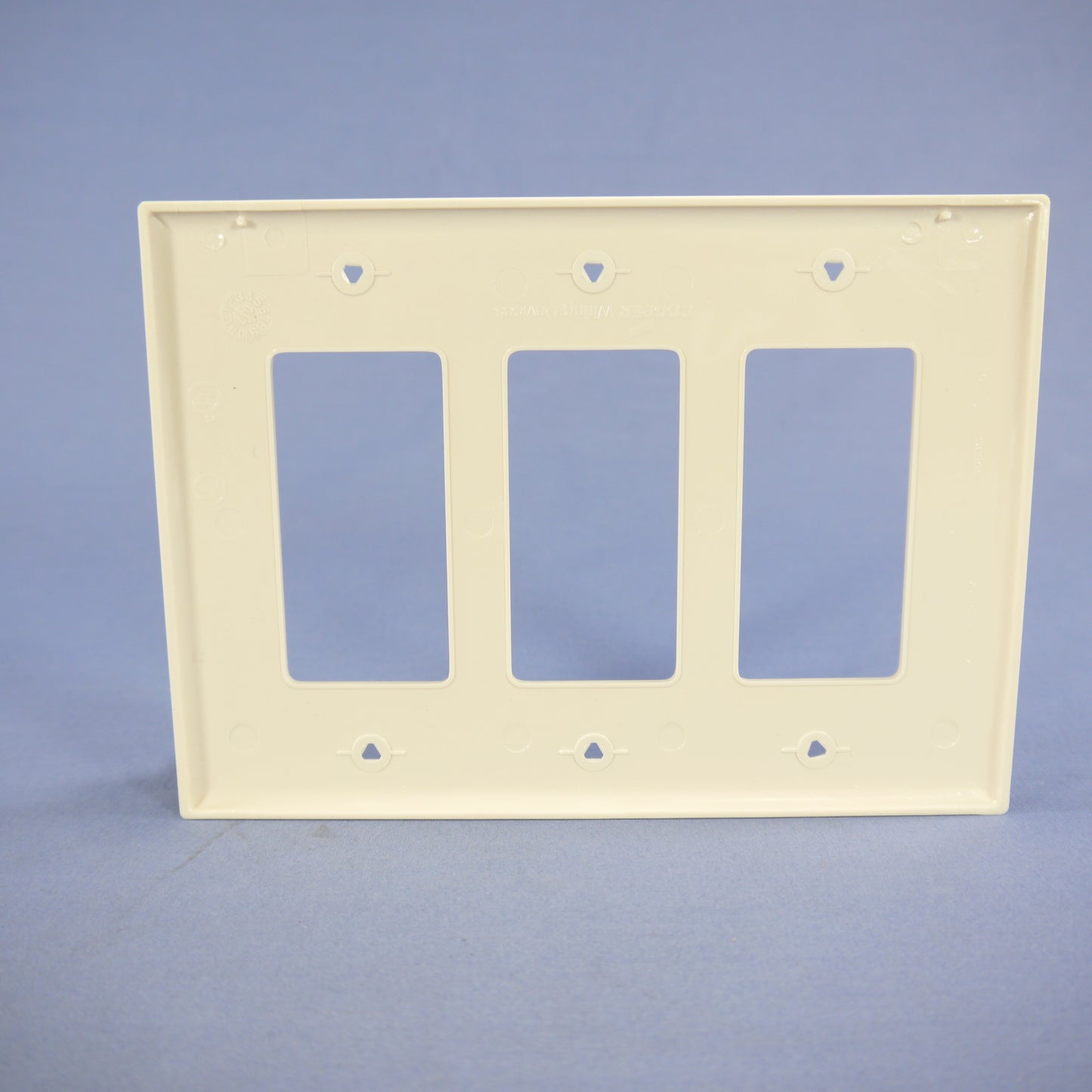 Cooper PJ263LA Light Almond 3-Gang Decorator GFCI Nylon Mid-Size Wallplate Cover