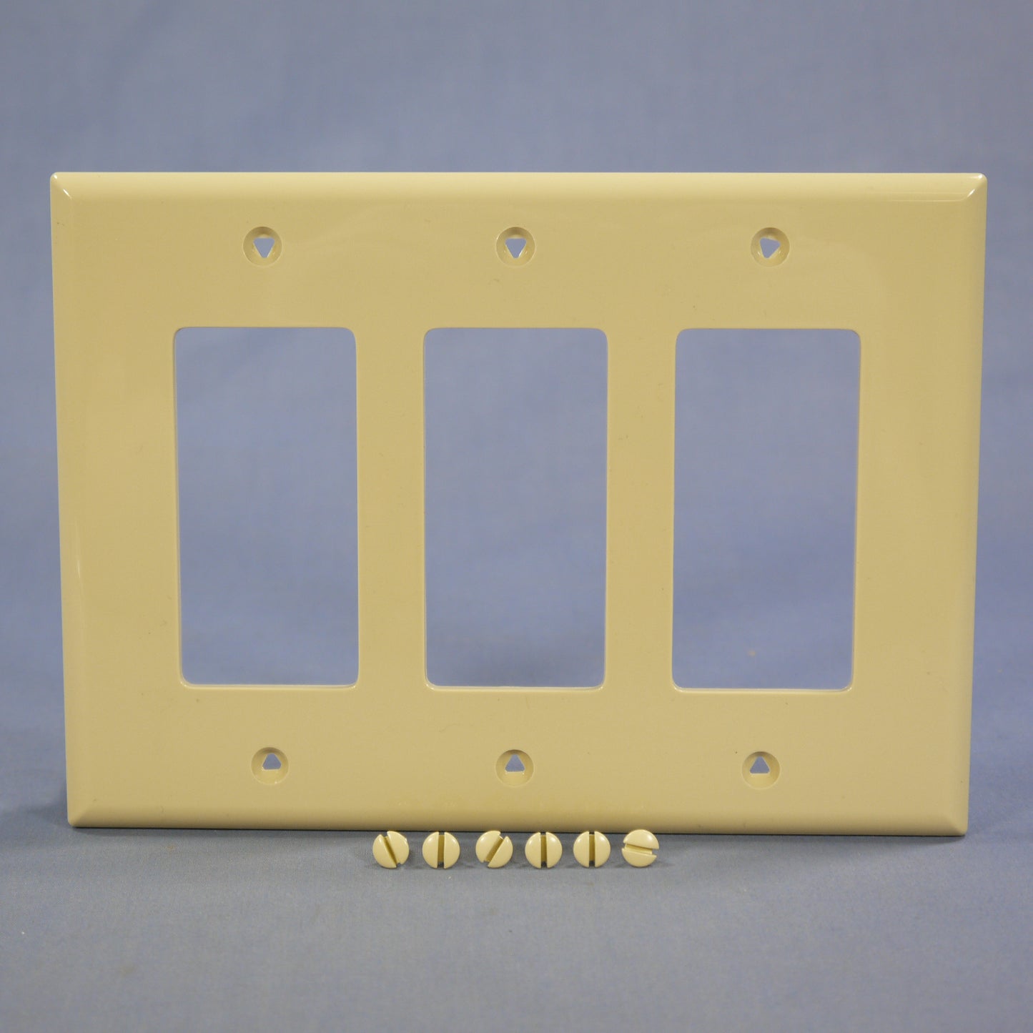 Cooper PJ263V Ivory 3-Gang Decorator GFCI Unbreakable Mid-Size Wallplate Cover
