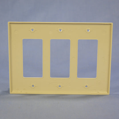 Cooper PJ263V Ivory 3-Gang Decorator GFCI Unbreakable Mid-Size Wallplate Cover