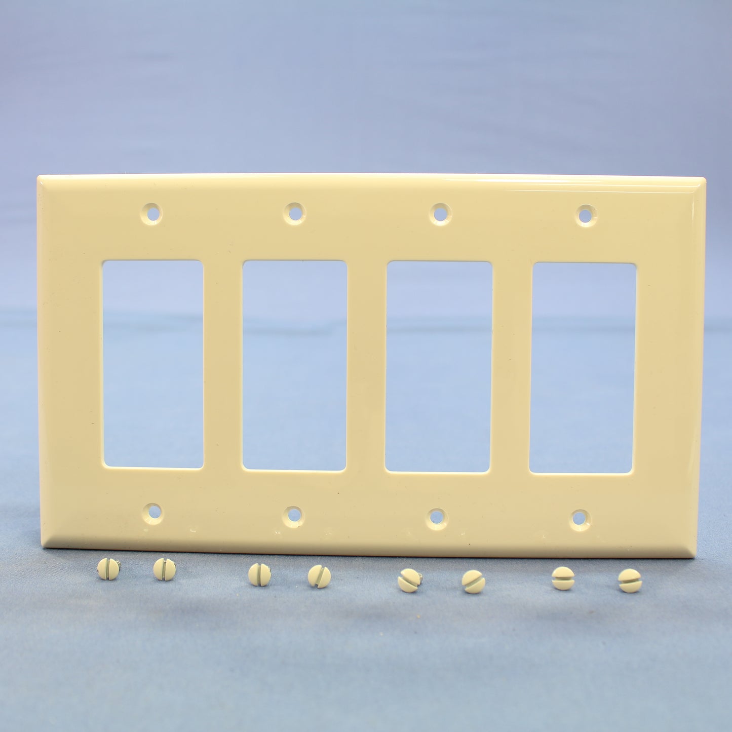 Cooper PJ264A Almond 4-Gang Decorator GFCI Rocker Nylon Wallplate Mid-Size Cover