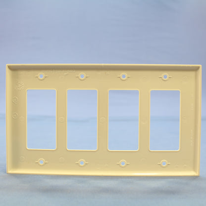 Cooper PJ264A Almond 4-Gang Decorator GFCI Rocker Nylon Wallplate Mid-Size Cover