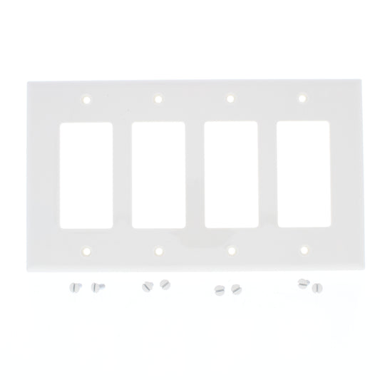 Cooper PJ264LA Light Almond 4-Gang Decorator GFCI Mid-Size Wallplate Cover 15pcs
