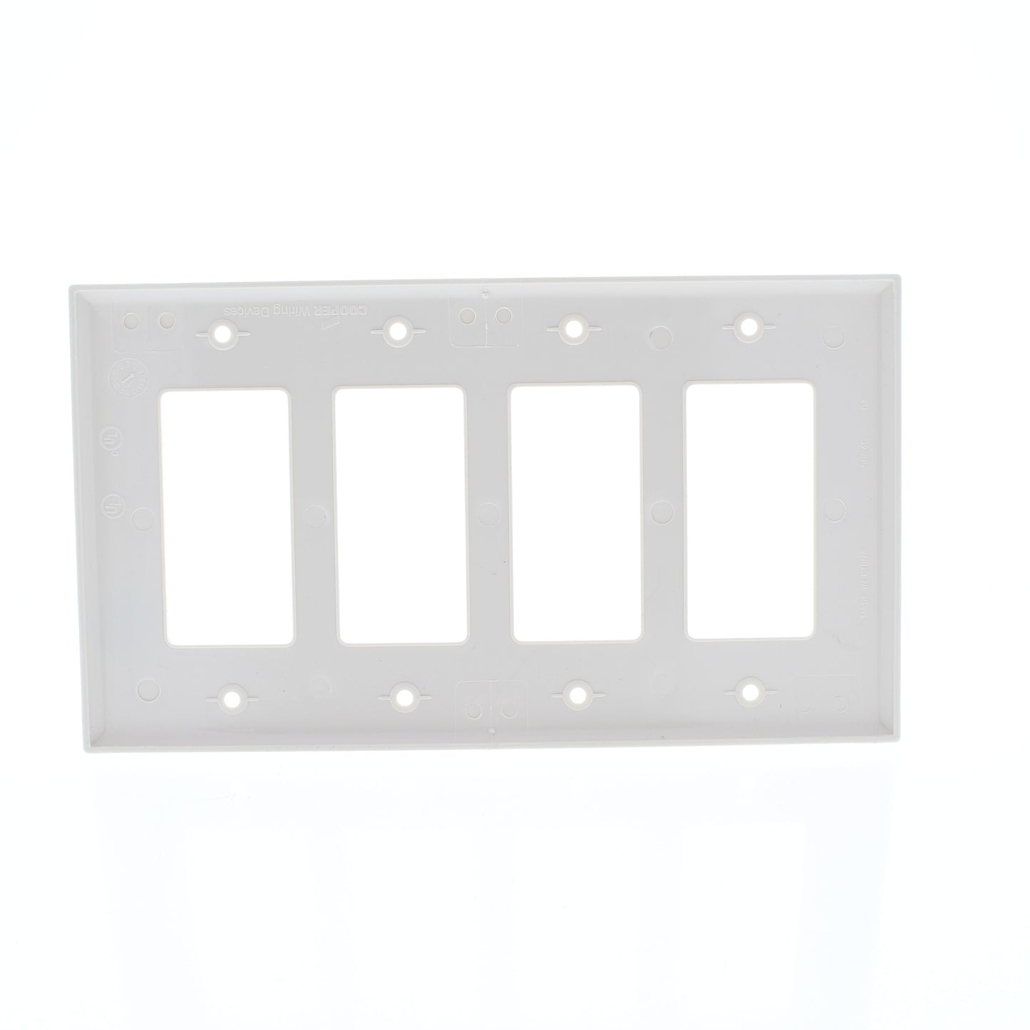 Cooper PJ264LA Light Almond 4-Gang Decorator GFCI Mid-Size Wallplate Cover 15pcs