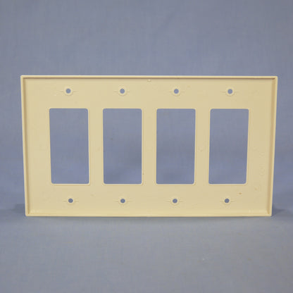 Cooper PJ264LA Light Almond 4-Gang Decorator GFCI Nylon Mid-Size Wallplate Cover