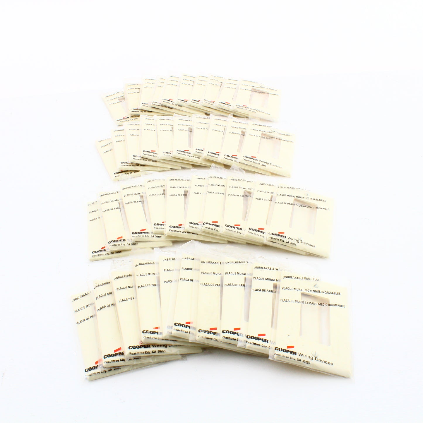 Cooper PJ26A Almond 1-Gang Decorator GFCI Nylon Mid-Size Wallplate Cover 40-pack