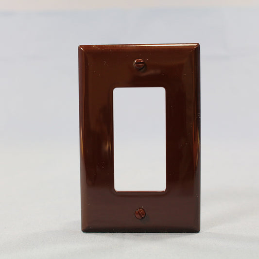 Cooper PJ26B Brown 1-Gang Decorator GFCI Unbreakable Mid-Size Wallplate Cover