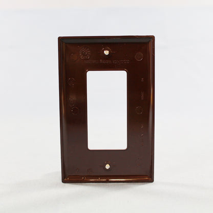 Cooper PJ26B Brown 1-Gang Decorator GFCI Unbreakable Mid-Size Wallplate Cover