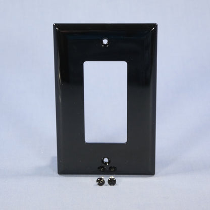 Cooper PJ26BK Black 1-Gang Decorator GFCI Unbreakable Mid-Size Wallplate Cover