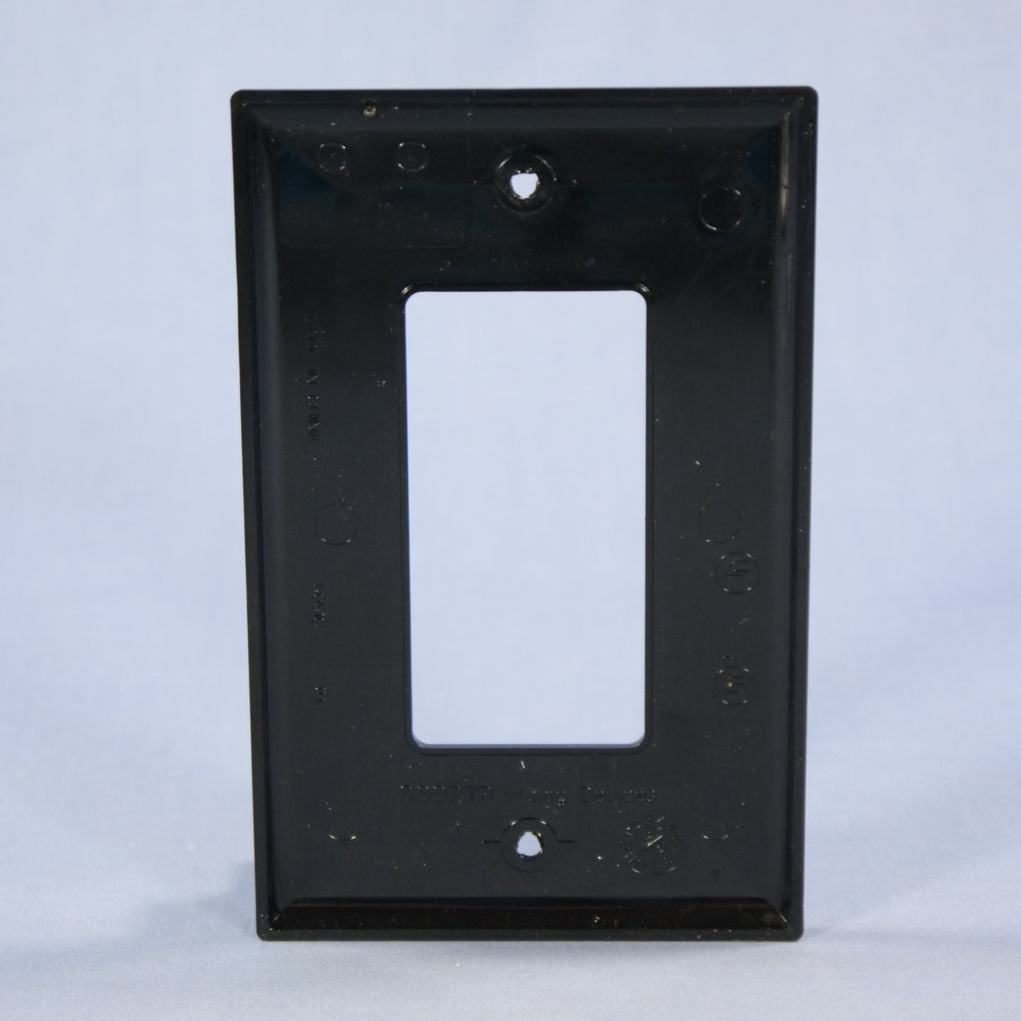 Cooper PJ26BK Black 1-Gang Decorator GFCI Unbreakable Mid-Size Wallplate Cover