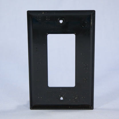Cooper PJ26BK Black 1-Gang Decorator GFCI Unbreakable Mid-Size Wallplate Cover