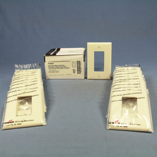 Cooper PJ26LA Light Almond 1-Gang Decorator GFCI Mid-Size Wallplate Cover 20pcs