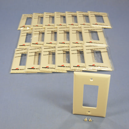 Cooper PJ26V Ivory 1-Gang Decorator GFCI Nylon Mid-Size Wallplate Cover 20-pack