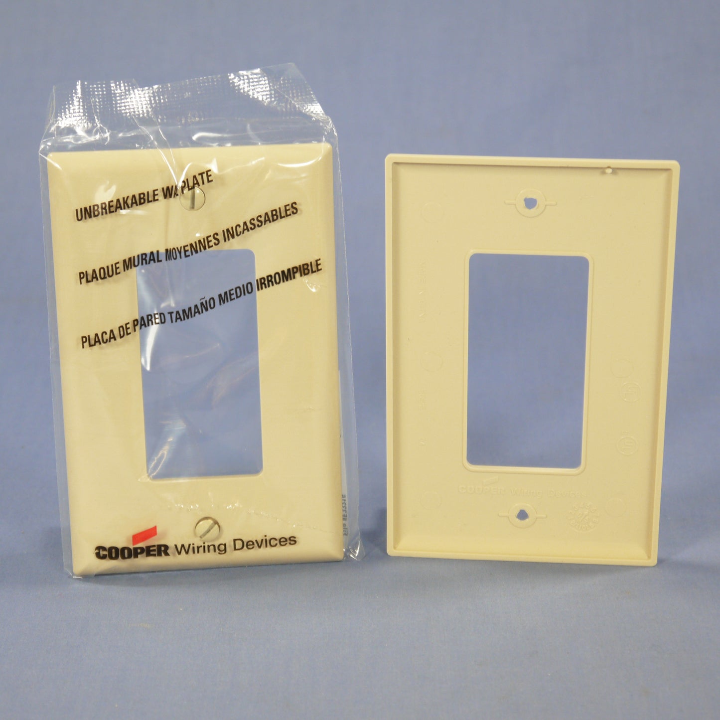 Cooper PJ26V Ivory 1-Gang Decorator GFCI Nylon Mid-Size Wallplate Cover 20-pack