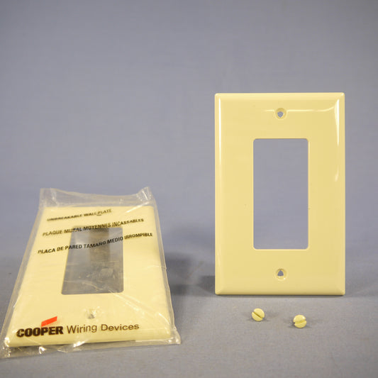 Cooper PJ26 Ivory 1-Gang Decorator GFCI Nylon Mid-Size Wallplate Cover 2-pack