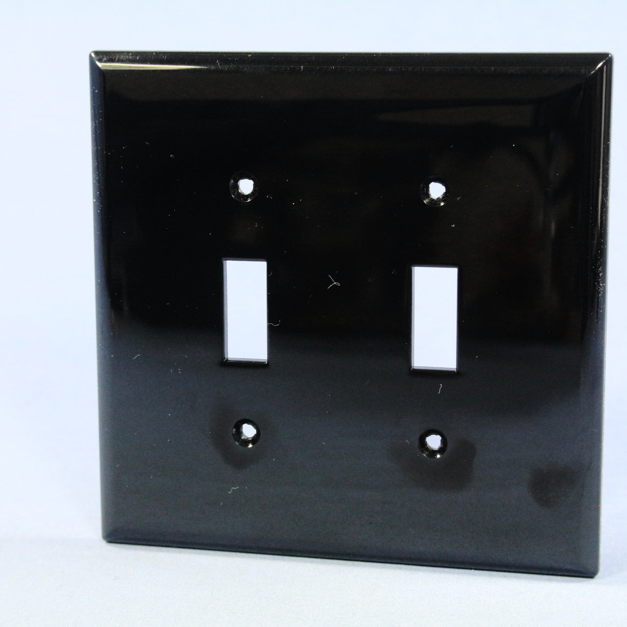 Cooper PJ2BK Black 2-Gang Toggle Unbreakable Nylon Mid-Size Wallplate Cover 2pcs
