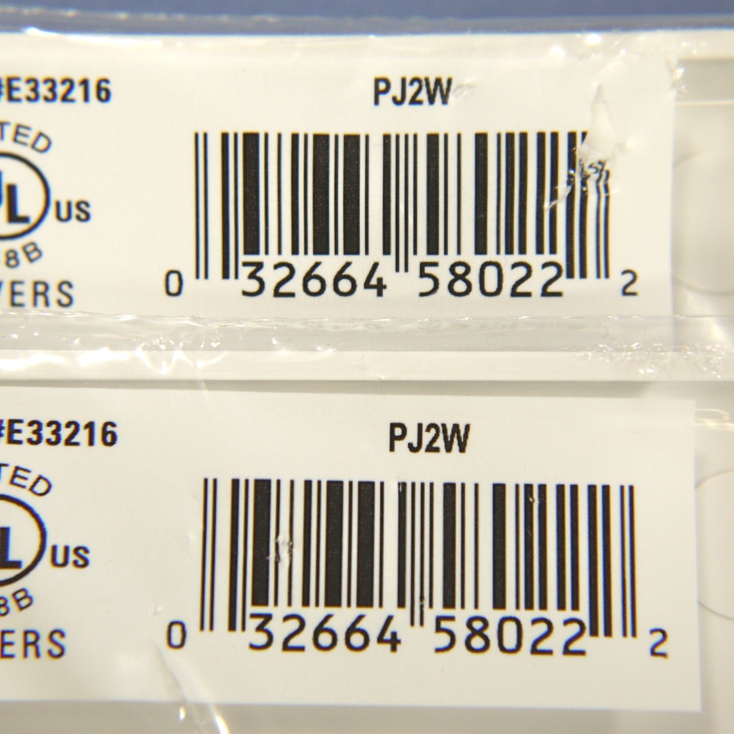 Cooper PJ2W White 2-Gang Toggle Unbreakable Nylon Mid-Size Wallplate Cover 2pcs
