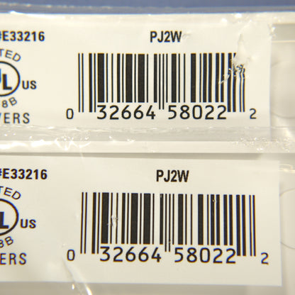 Cooper PJ2W White 2-Gang Toggle Unbreakable Nylon Mid-Size Wallplate Cover 2pcs