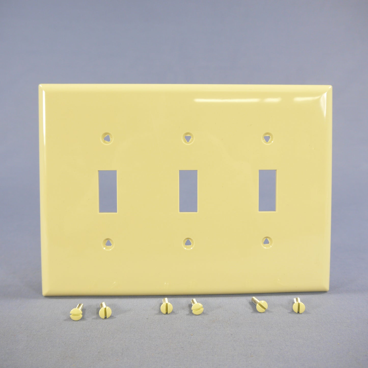 Cooper PJ3V Ivory 3-Gang Toggle Switch Unbreakable Mid-Size Wallplate Cover