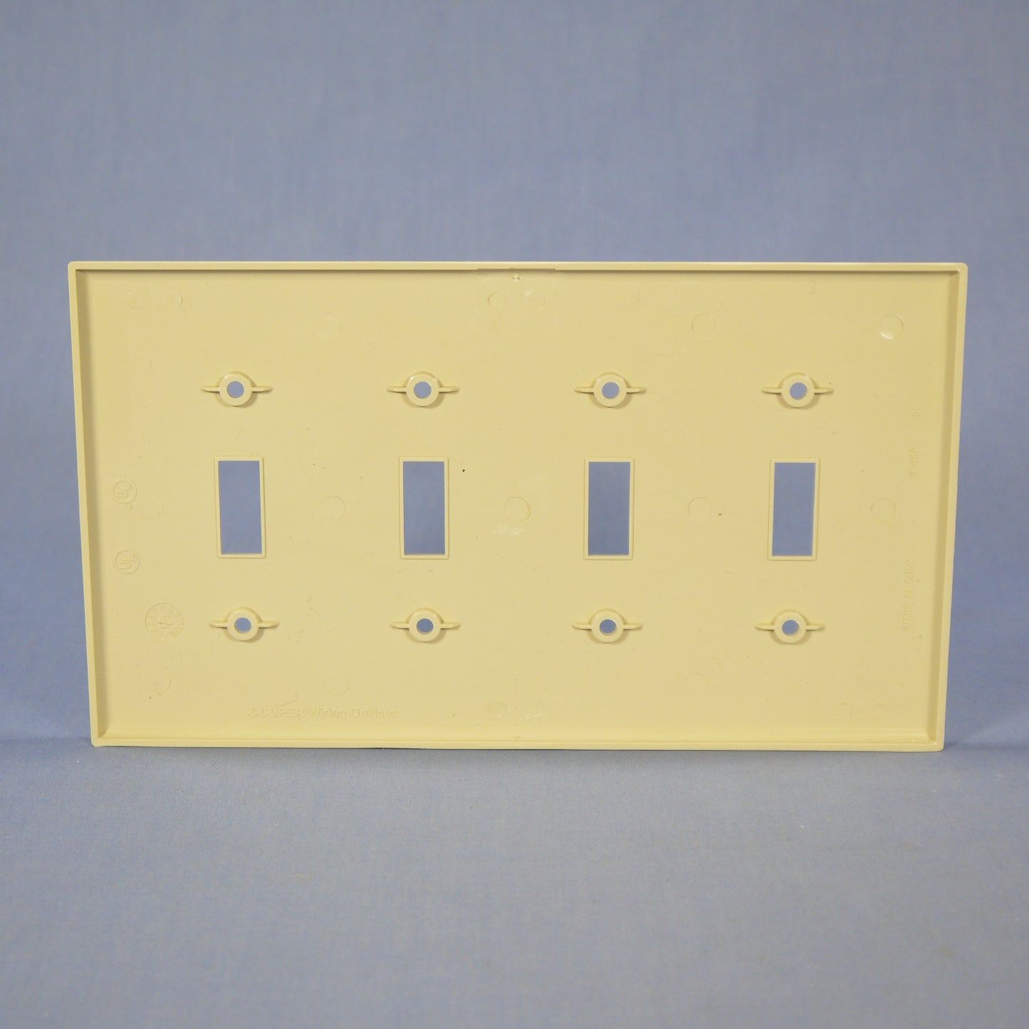 Cooper PJ4V Ivory 4-Gang Toggle Unbreakable Nylon Mid-Size Wallplate Cover 10pcs