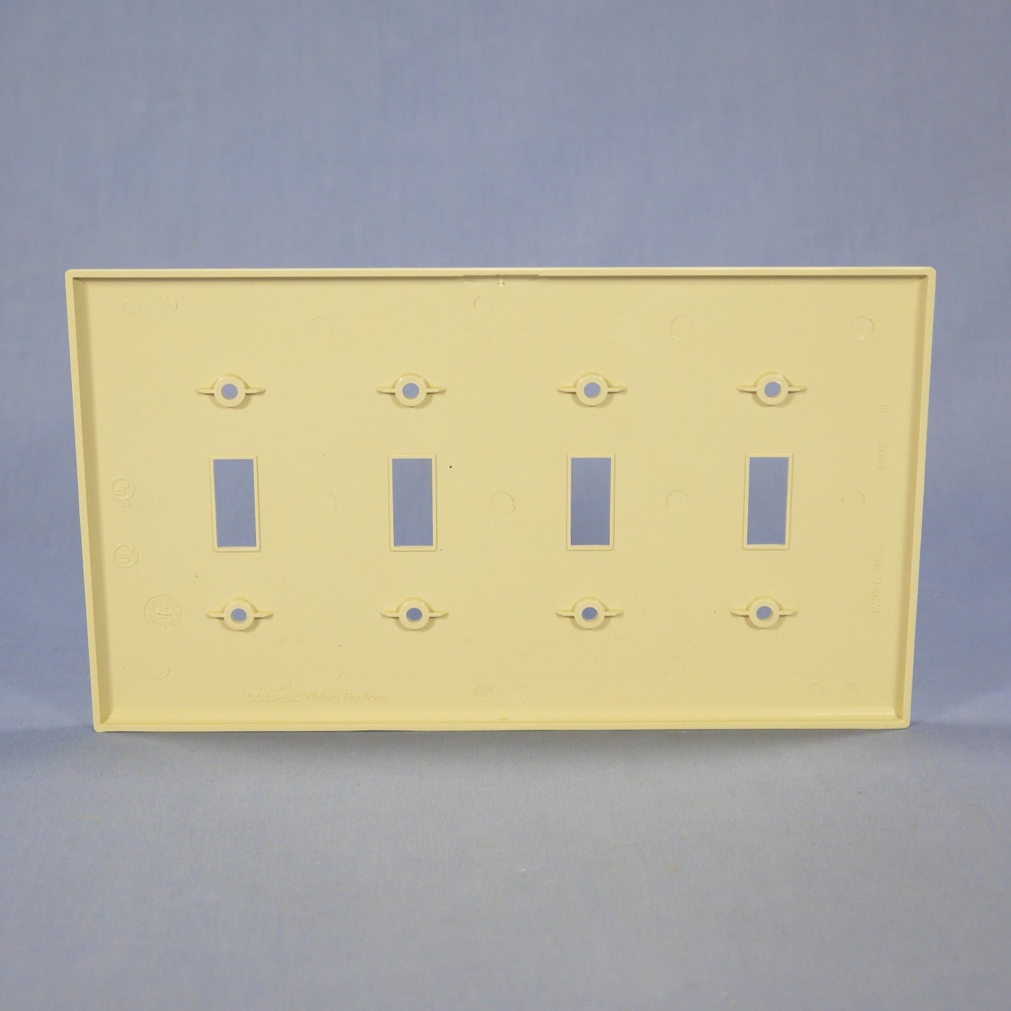Cooper PJ4V Ivory 4-Gang Toggle Switch Unbreakable Mid-Size Wallplate Cover